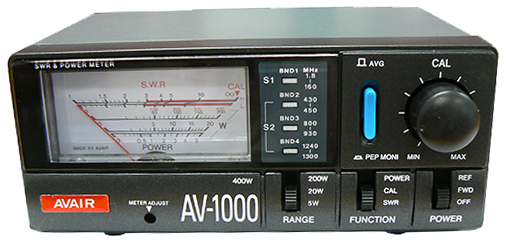 VHF & UHF Power & SWR meter, Avair – 1.4-160MHz, 430-450MHz, 800-930MHz & 1240-1300MHz, 5 Watt, 20 Watt, 200 Watt & 400 Watt handling